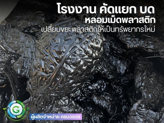 โรงงาน คัดแยก บด หลอมเม็ดพลาสติก 